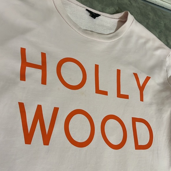 Hollywood by JCREW Sweatshirt L Pink with Orange letters - Picture 13 of 14